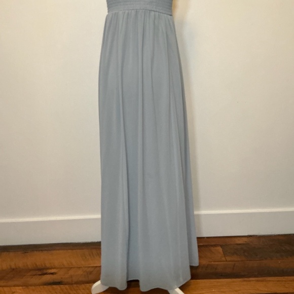 Show Me Your Mumu Blue Chiffon Maxi Dress Size Medium Made in USA - Picture 7 of 11